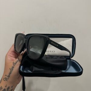 Gucci Black Oversized Sunglasses